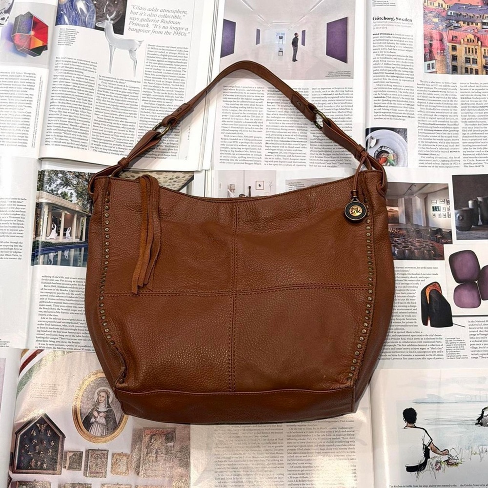 The Sak Silverlake hobo brown studded leather shoulder bag